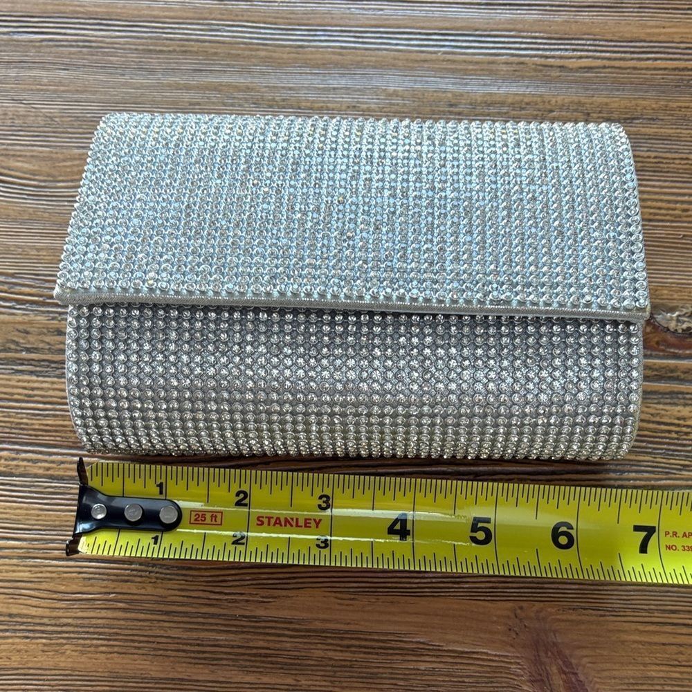 Sparkling Silver Rhinestone Clutch - Picture 11 of 11